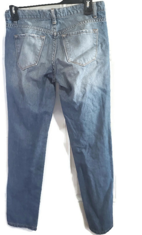 Kancan Womens Distressed Blue Jeans Size 24/0 Rips Factory Destroyed - Picture 4 of 5